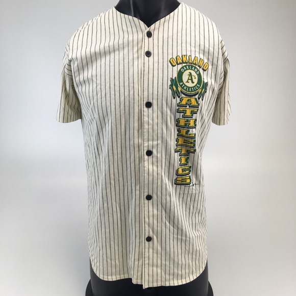 oakland a's pinstripe jersey